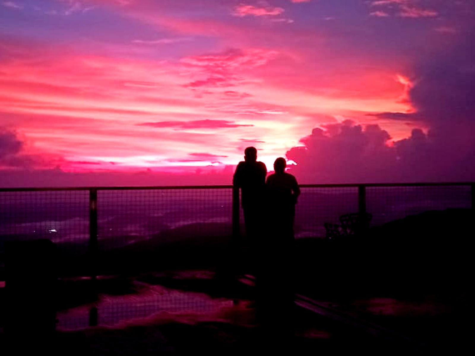 Sunset seen from room balcony